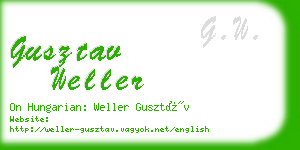 gusztav weller business card